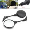 2pcs Motorcycle Black Universal 10mm Side Mirror Rearview Mirror Anti-fall Folding Round Mirror