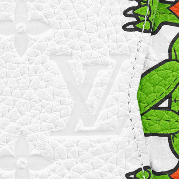Louis Vuitton Spring Summer Collection Pocket Organizer Classic Monogram Graffiti Leather Wallet Medium Men wallet White M80163