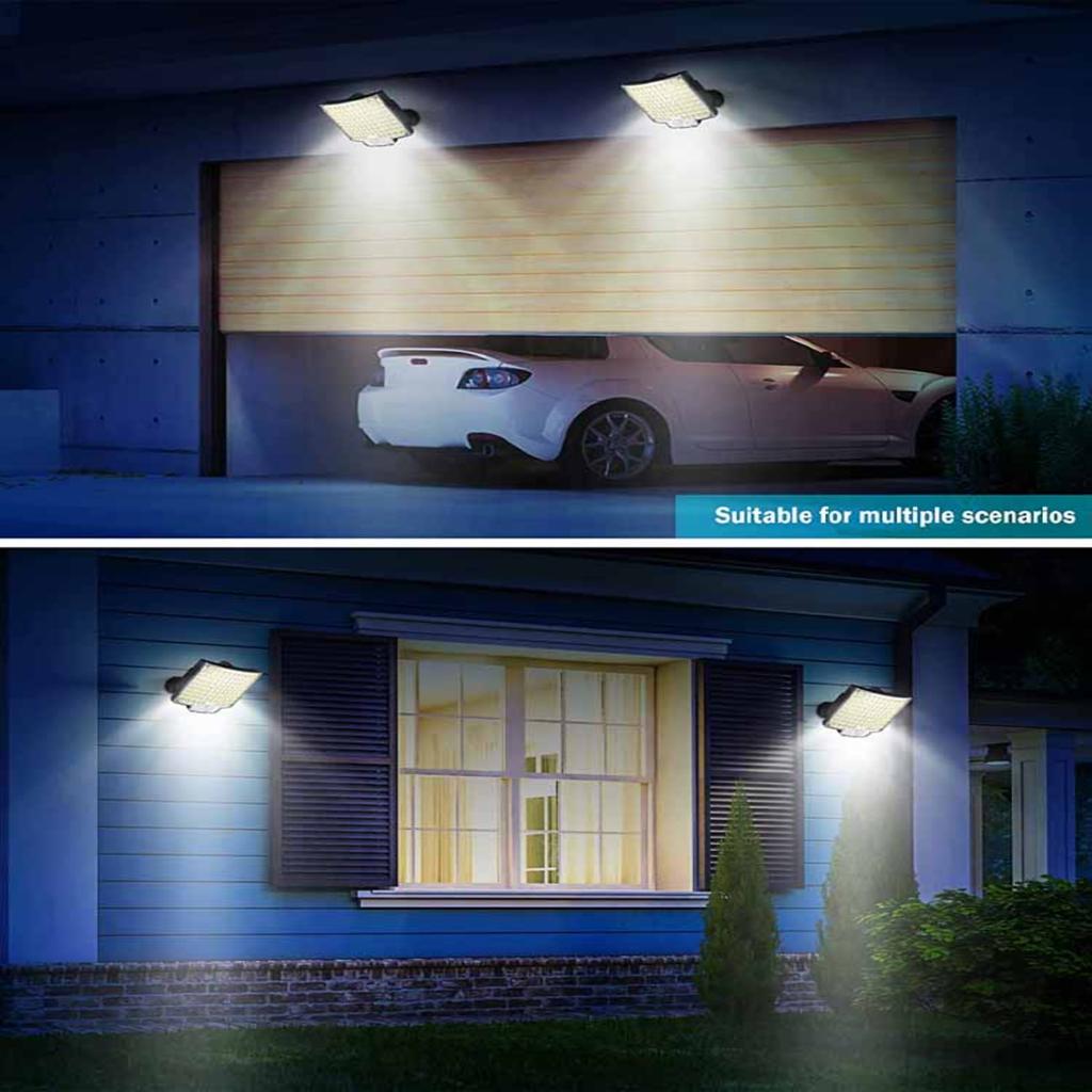 New Waterproof Remote Control Outdoor Solar Light with Motion Sensor - 106 LED, 3 Modes - Ideal for Backyard, Garage, Patio Ligh