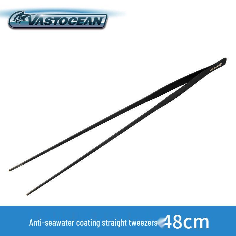 Longxiang Palace Aquarium Landscaping Set: Stainless Steel Tweezers, Feeding Tongs, and Wave Scissors for Aquatic Plants in Fish Tanks