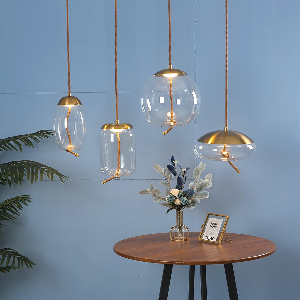 Подвесные светильники BROKIS Knot в скандинавском стиле, прикроватная лампа из скандинавского стекла, подвесной светильник Lustre Luminaria Decor, светильники