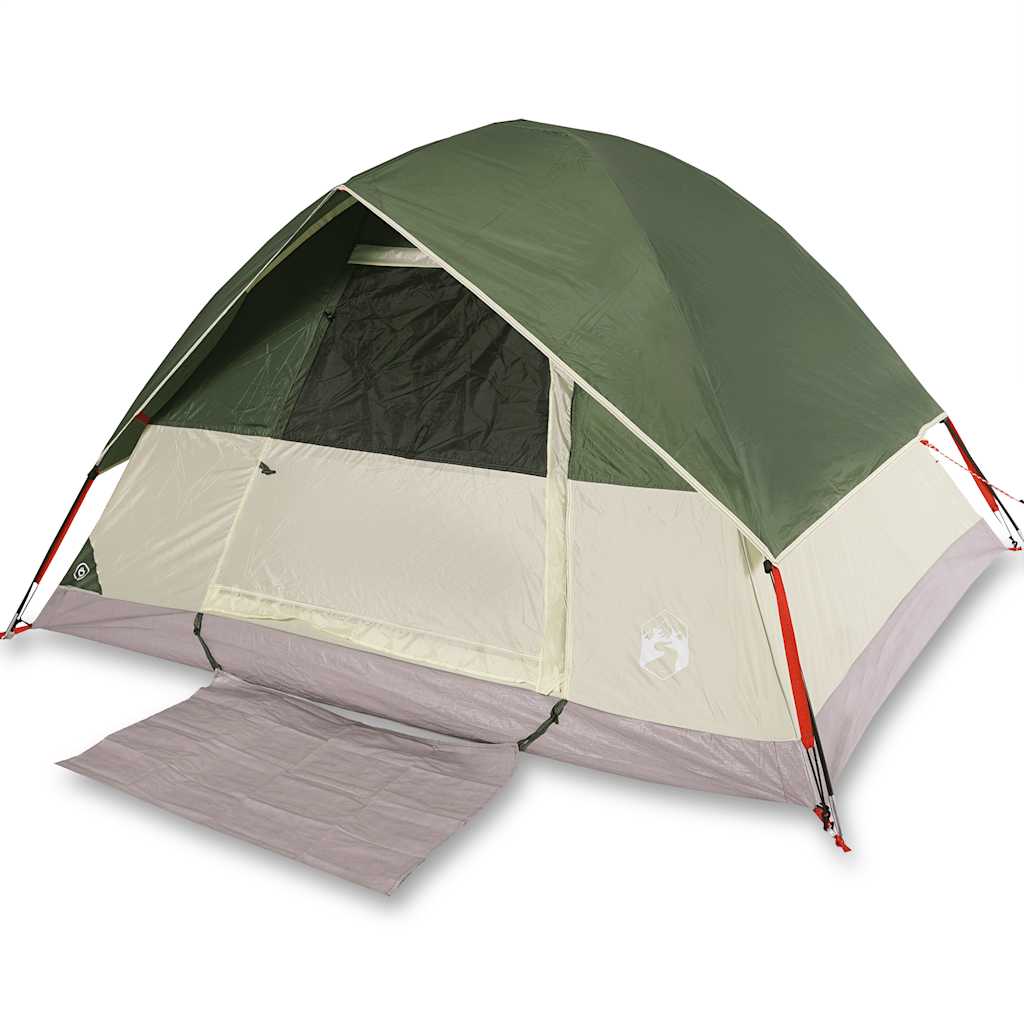 Dome Camping Tent for 3 Persons Green Waterproof