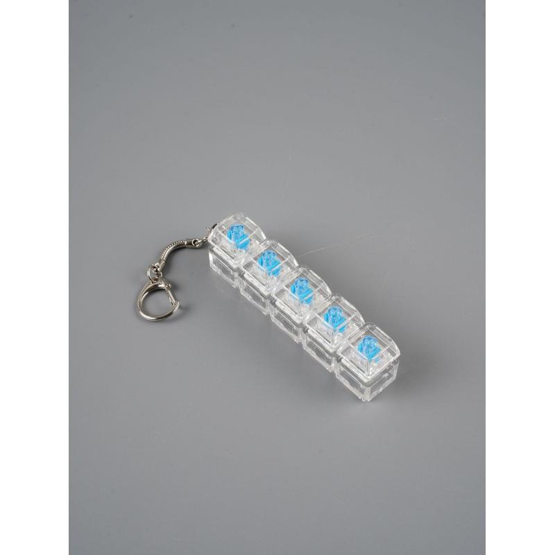 Five-Button Button Decompression Toy Button Shaft Tester Novelty Gadget Keycap Keychain Decompression Button