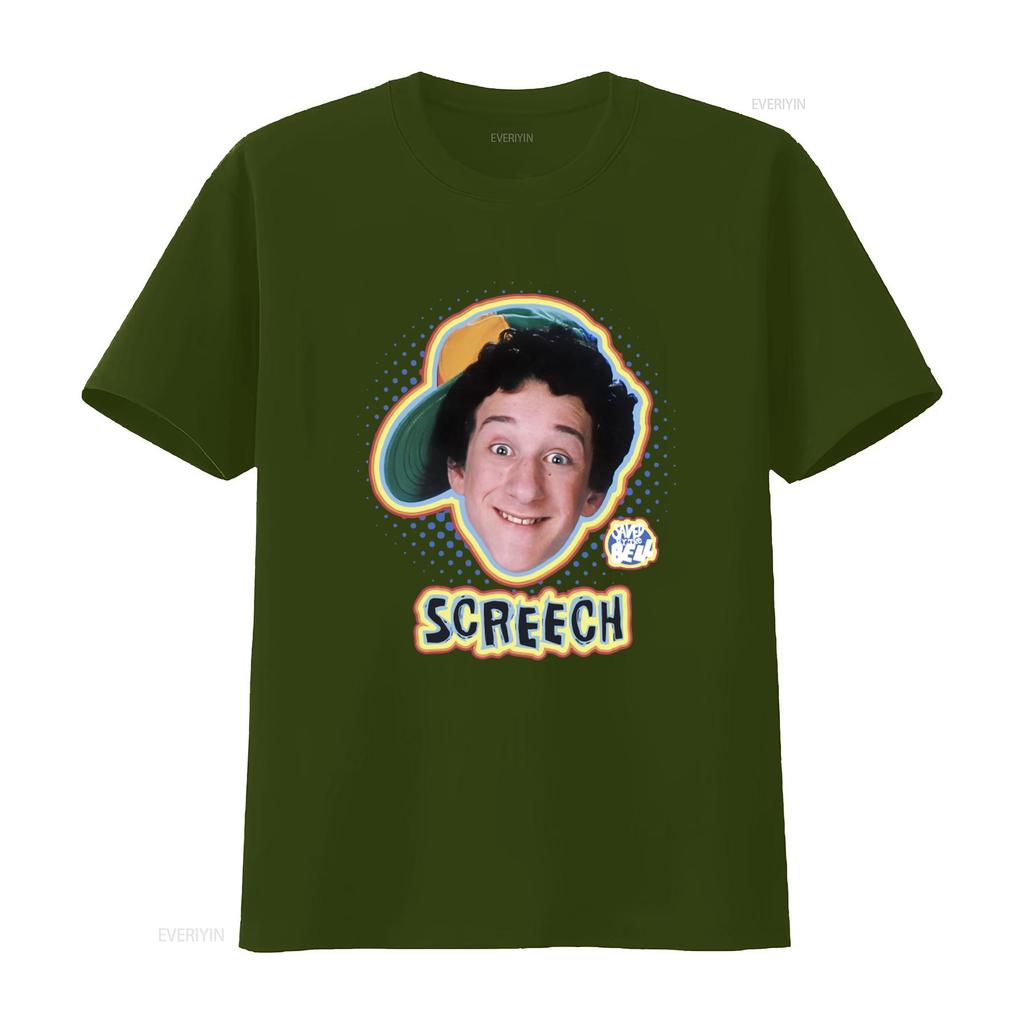 Screech Saved By The Bell Print T Shirt for Men Retro TV Show Design vintage Washed homme Unisex Stylish Versatile graphic