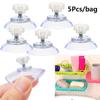 5Pcs Durable Bathroom Transparent Storage Hanger Screw Wall Rack Suckers Suction Cup With Knurled Nut Wall Hook