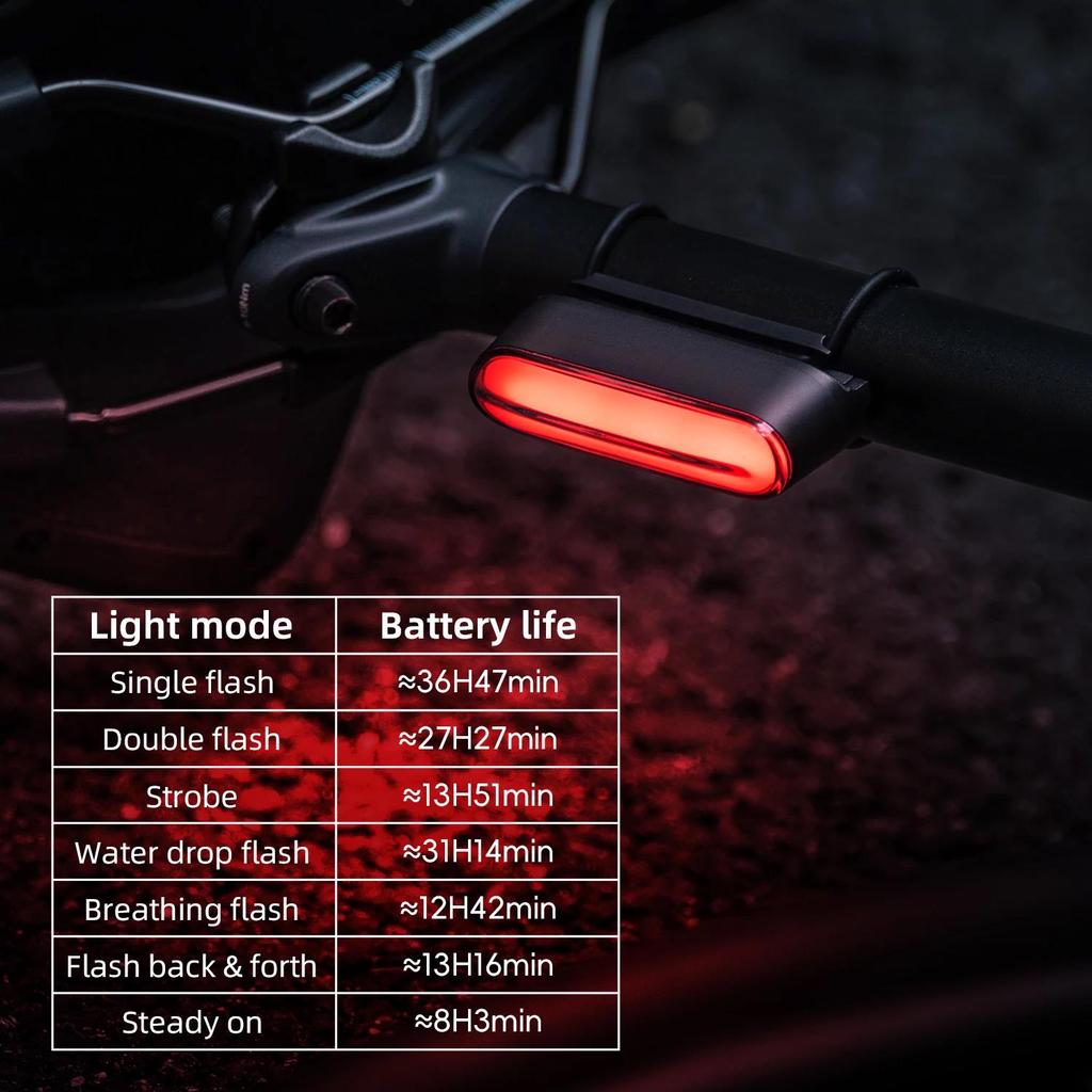 ROCKBROS Bicycle Rear Light Magnetic Bike Tail Light IPX6 Waterproof 7Lighting Mode Smart Brake Sensor Rear Light Bike Accessory 7
