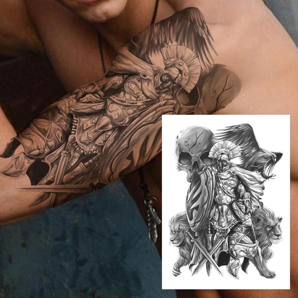 Временная татуировка с большим тигром для женщин, мужчин, детей, девочек, акварель, леопард, лев, татуировка, наклейка, поддельные одноразовые татуировки Wasit, поставки