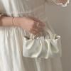 Elegant Pearl Handle Evening Clutch Chic Women's Dinner Handbag Adjustable Strap for Shoulder or Crossbody Wear Perfect