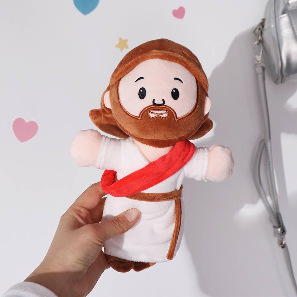 25cm Jesus Plush Toy Cartoon Christ Religious Plushie Figure Holy Family Plush Doll Home Decor