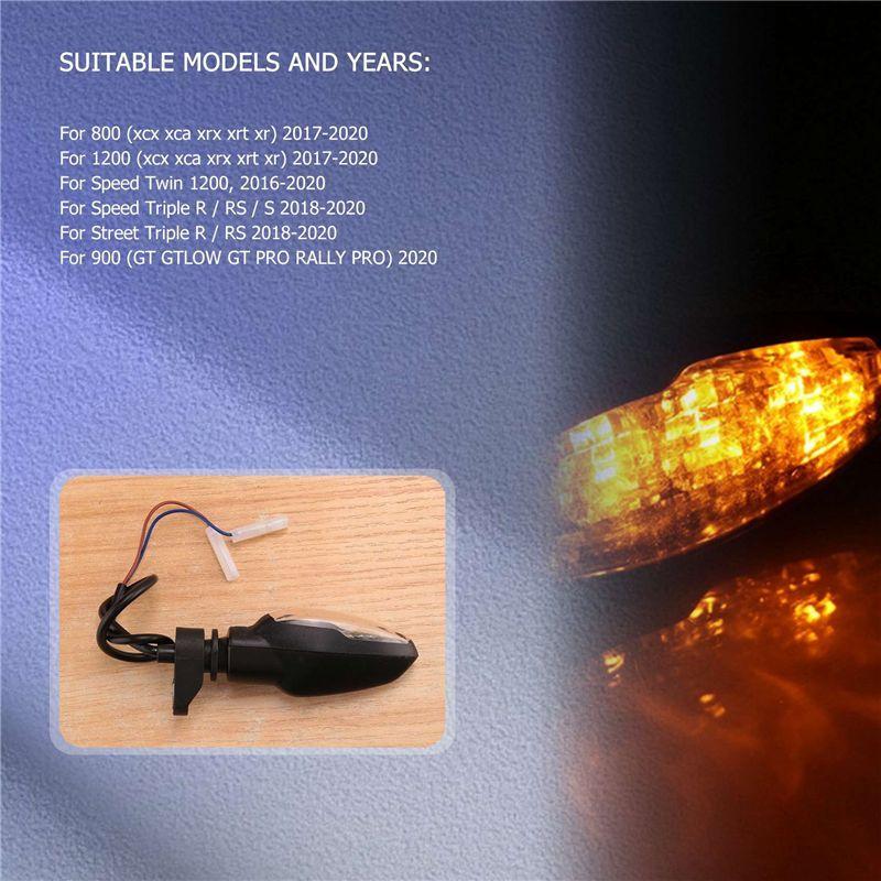 Durable-Motorcycle LED Turn Signal Indicator Light Blinker Fit For TRIUMPH Tiger 800 TIGER 1200 2017- TIGER 900