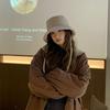 Portable Women Fisherman Hat Windproof Winter Hats Korean Panama Caps  Keep Warm
