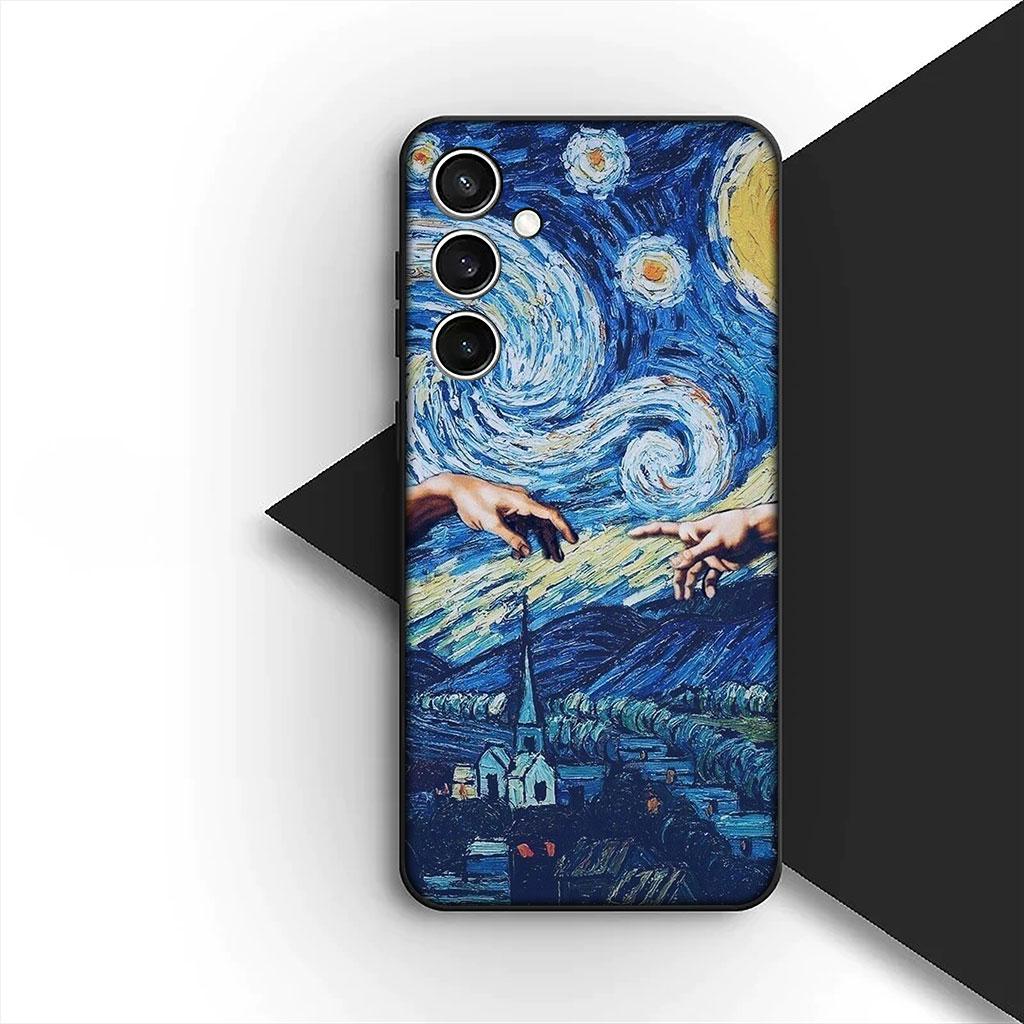 Sunflower Starry Night Van Gogh Phone Cover for Motorola Moto Edge 70 60 Fusion NEO Pro G Stylus G56 G96 G04 G05 20 Soft Case