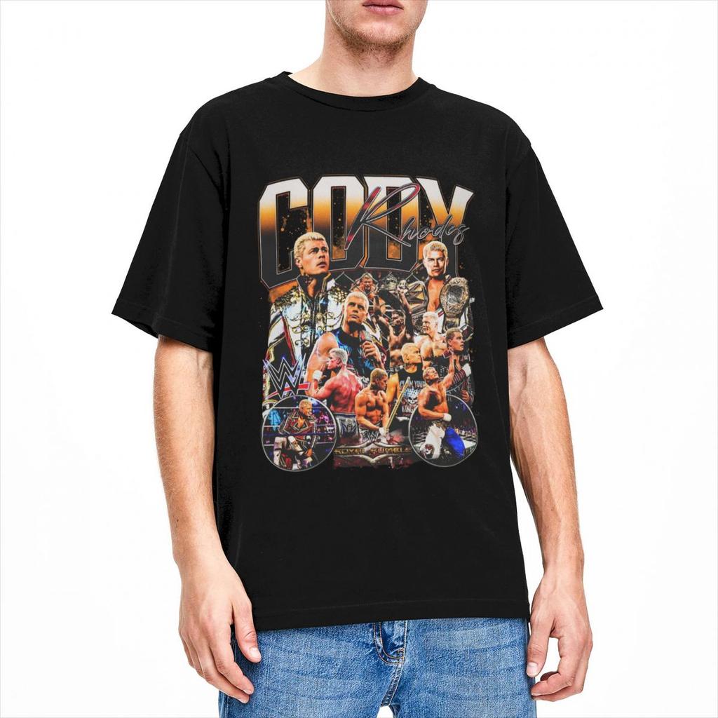 Bootleg Style Cody Rhodes Wrestling Shirt Apparel for Men Women Cotton American Nightmare Finished Story Streetwear Unisex Tops