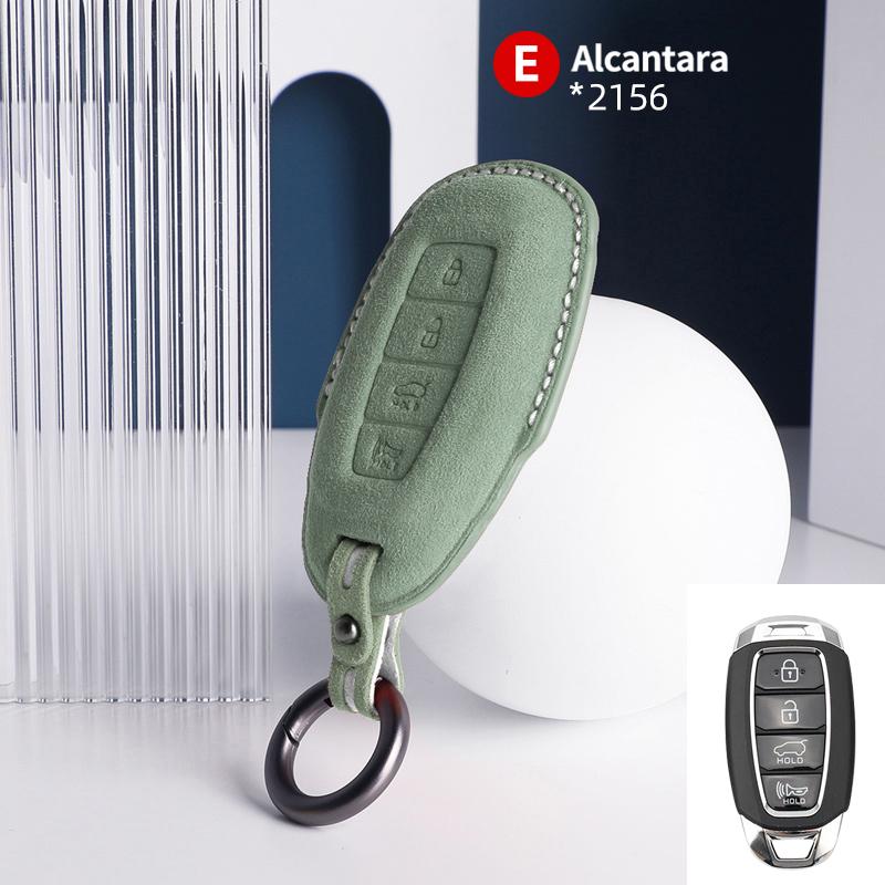 Чехол для автомобильного ключа для Hyundai I30 Tucson Kona Encino Solaris Azera Grandeur Ig Accent Santa Fe Palisade Замшевый Чехол Оболочка Брелок