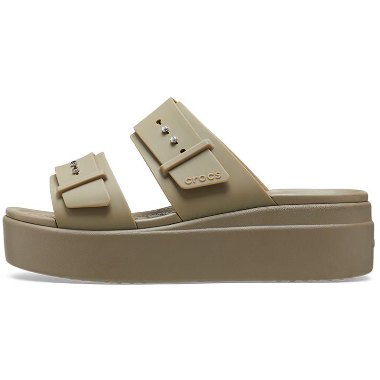 Crocs Женская босоножка на низком каблуке 'Beige' Brooklyn 207431-260