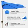 270CM Half Umbrella Replacement Canopy UV Protection Outdoor Garden Patio Backyard Parasol Market Table Top Umbrella Replacement Fabric Cloth Cover