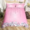 Homewish Chic Princess Fashion Duvet Cover Set,Glitter Sequin Print Bedding Set,Teen Adult Girl Female Bed Set
