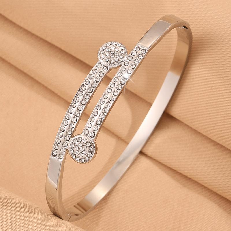 Double-headed Titanium Steel Women's Exquisite High-end All-match Bathing Bracelet