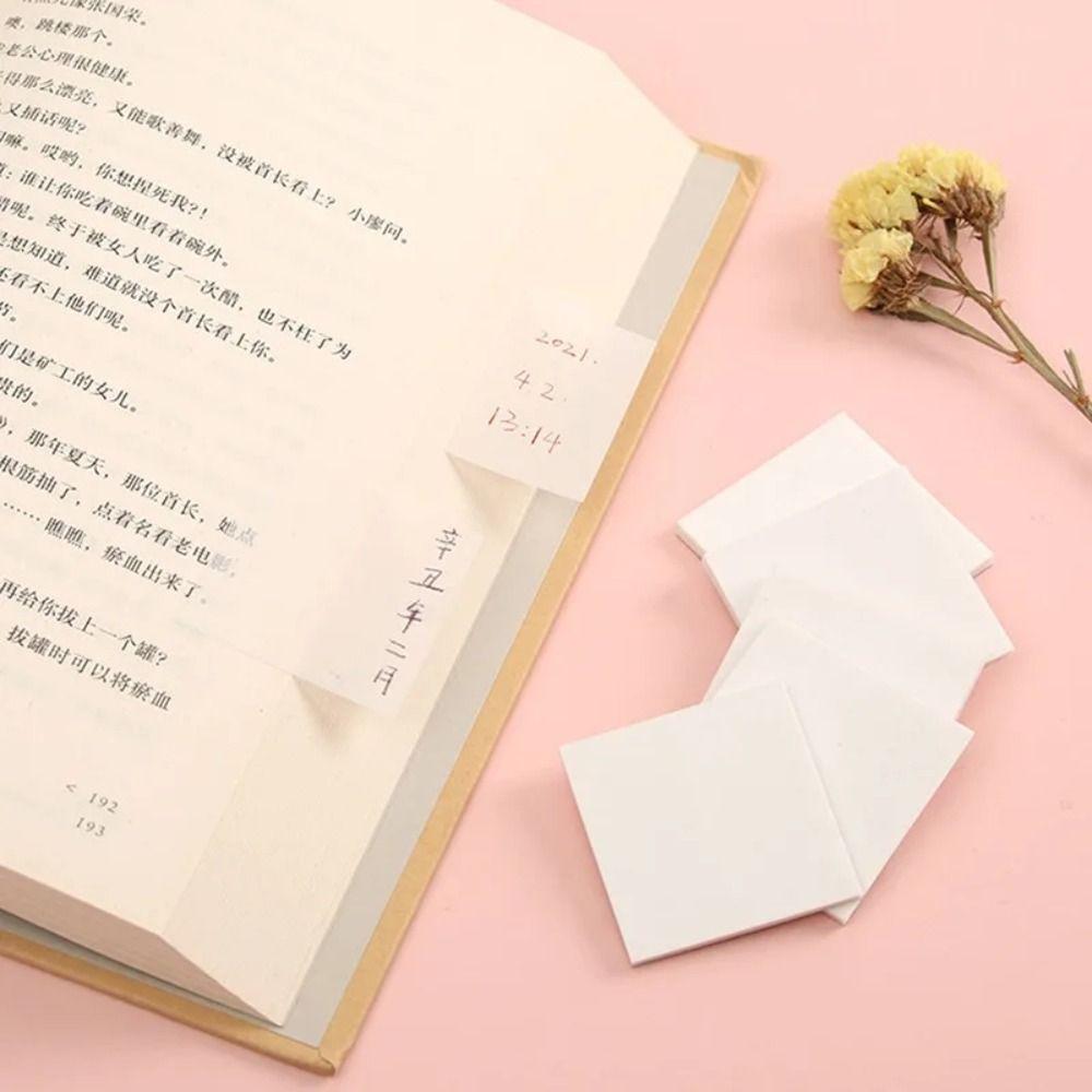 50 Sheets Transparent Sticky Notes 50 Sheets Paper Sticker Reusable Note Paper