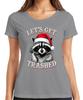 Lets Get Trashed Christmas Raccoon Santa Hat Party Funny Ladies Tshirt