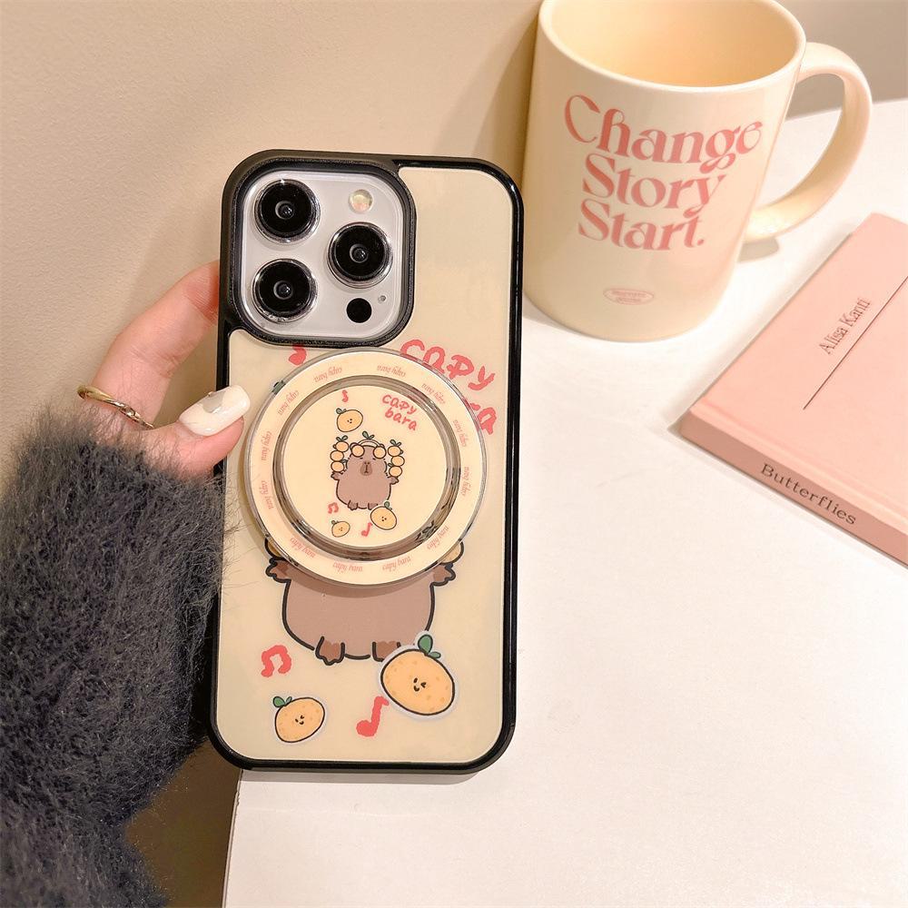 Иллюстрированный чехол с магнитным держателем для телефона Apple iPhone 15, подходит для iPhone 11/12/13 Pro Max. Разработан, чтобы быть мягким и защищать.