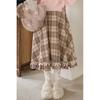 Клетчатая юбка женская милая французская винтажная осенняя юбка Harajuku Kawaii Y2k Clothing Chic