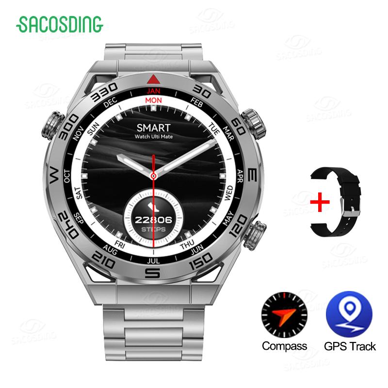 Бизнес Ultimate Smart Watch для мужчин Huawei Bluetooth Call Compass Nfc 100+ Sprots Smartwatch водонепроницаемые часы Ios