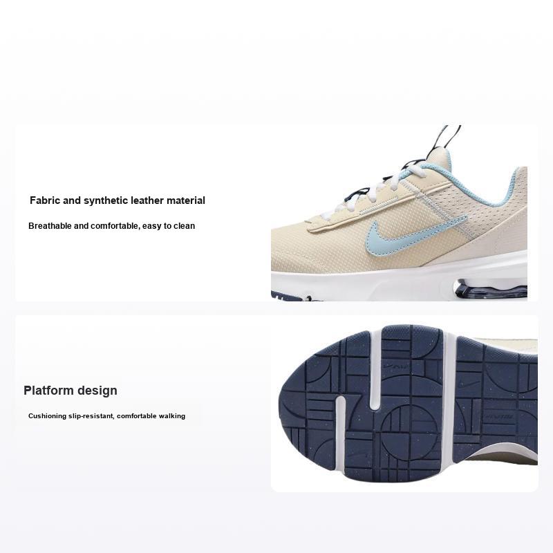 Nike Air Max Intrlk Удобная Универсальная Ткань Синтетическая Кожа Низкий Верх Детская Повседневная Обувь Детские кроссовки Желтый Белый DH9393-104