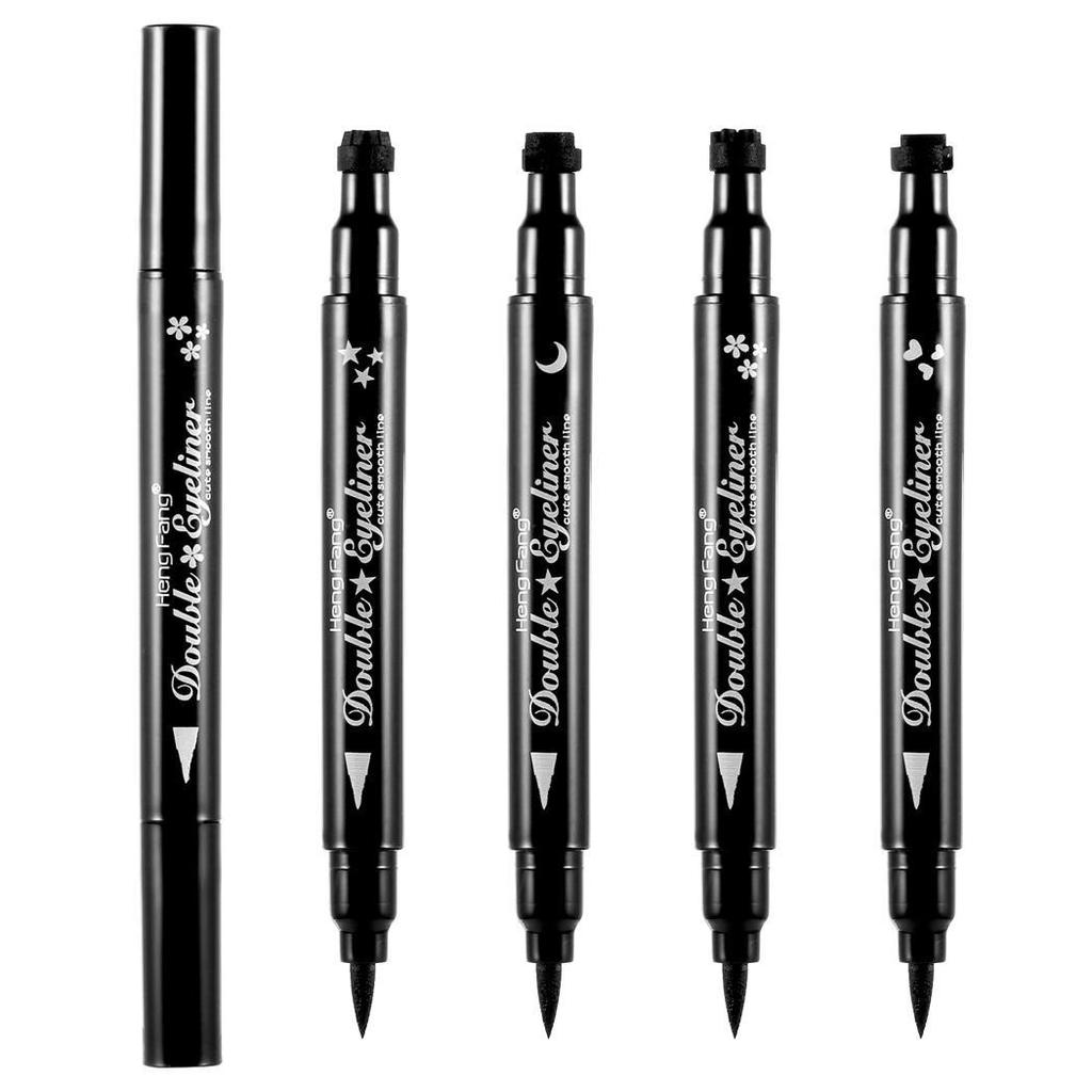 1 шт. с 2 сторонами модный черный водостойкий жидкий карандаш для глаз в форме звезды в форме сердца с точечным штампом для татуировки