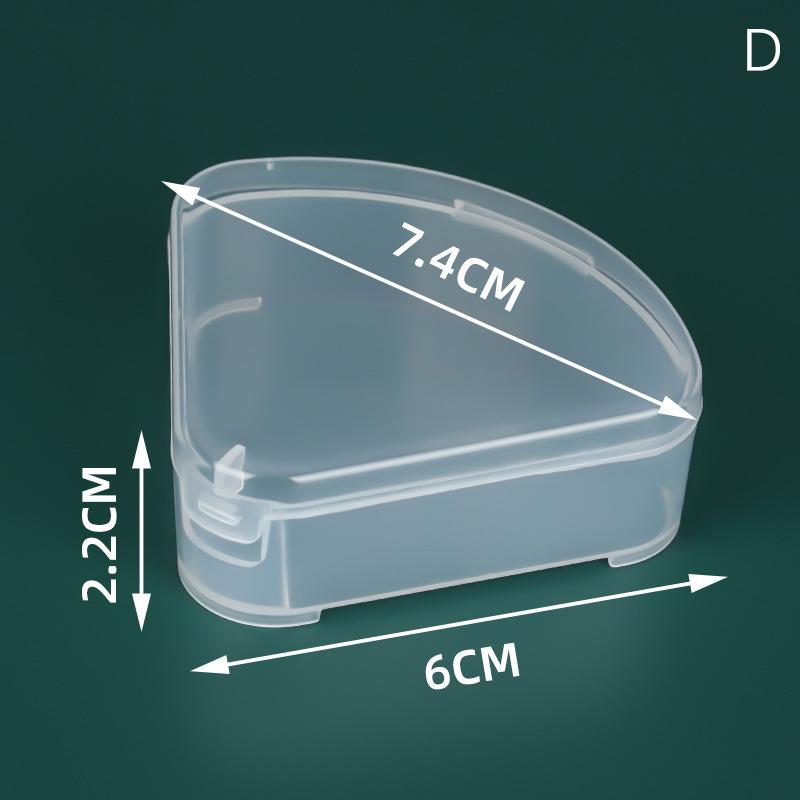 Пластиковый чехол-коробка для треугольных/круглых/квадратных пуховок, прозрачная губка-пуф, портативные дорожные косметички, чехол для хранения косметики