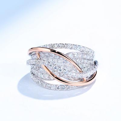 Отличное качество изготовления, универсальные индивидуальные стразы, романтическое обручальное кольцо для невесты, ювелирные изделия для женщин