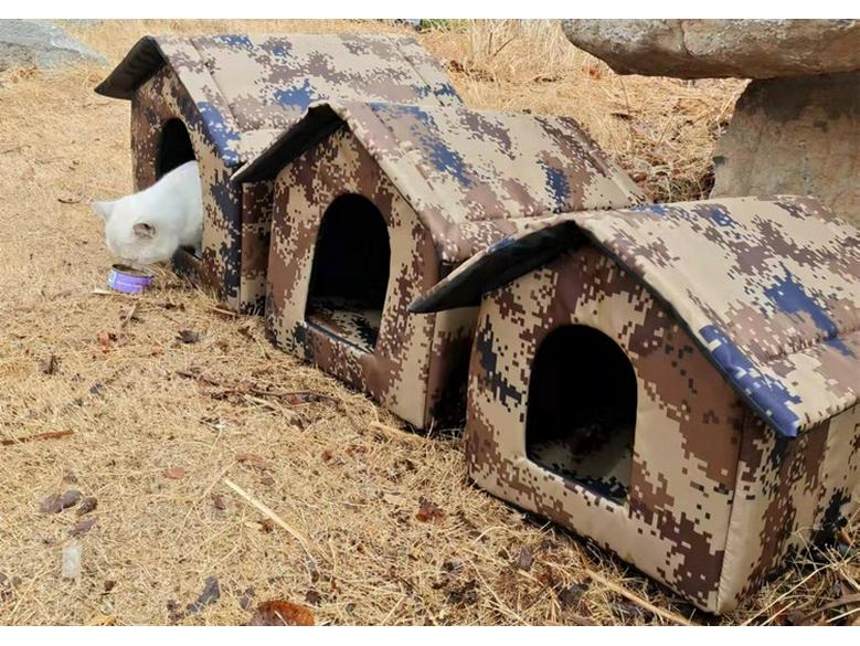 Водонепроницаемая кровать для домашних животных из ткани Оксфорд для собак и кошек – Стиль палатки для улицы