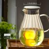 Elegant 66oz Leak-Proof Glass Pitcher with Lid - Perfect for Cold Beverages Durable & Versatile for Everyday Use