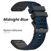 QuickFit 22mm 26mm Leather+Silicone Strap For Garmin Fenix 8 47mm 51mm 7 7X 6 6X 5 5X Plus Enduro 3 Tactix 9 Forerunner 965 955 970 Nylon Band