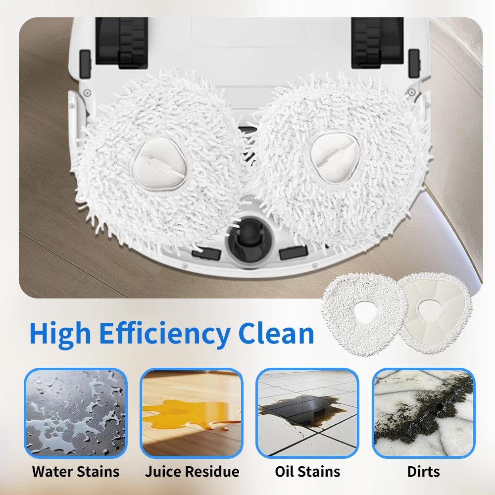 Mop Pads Cleaning Spare Parts For Narwal J1 J2 T10 Robot Vacuum Cleaner Sweeper Robot Rags Mop Cloth Replacement Accessories