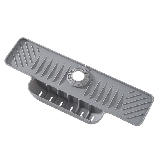 Силиконовый брызгозащитный коврик для крана, дренажный коврик для раковины, водоуловитель, лоток для сушки, держатель губки для посуды, кухонный органайзер, гаджеты