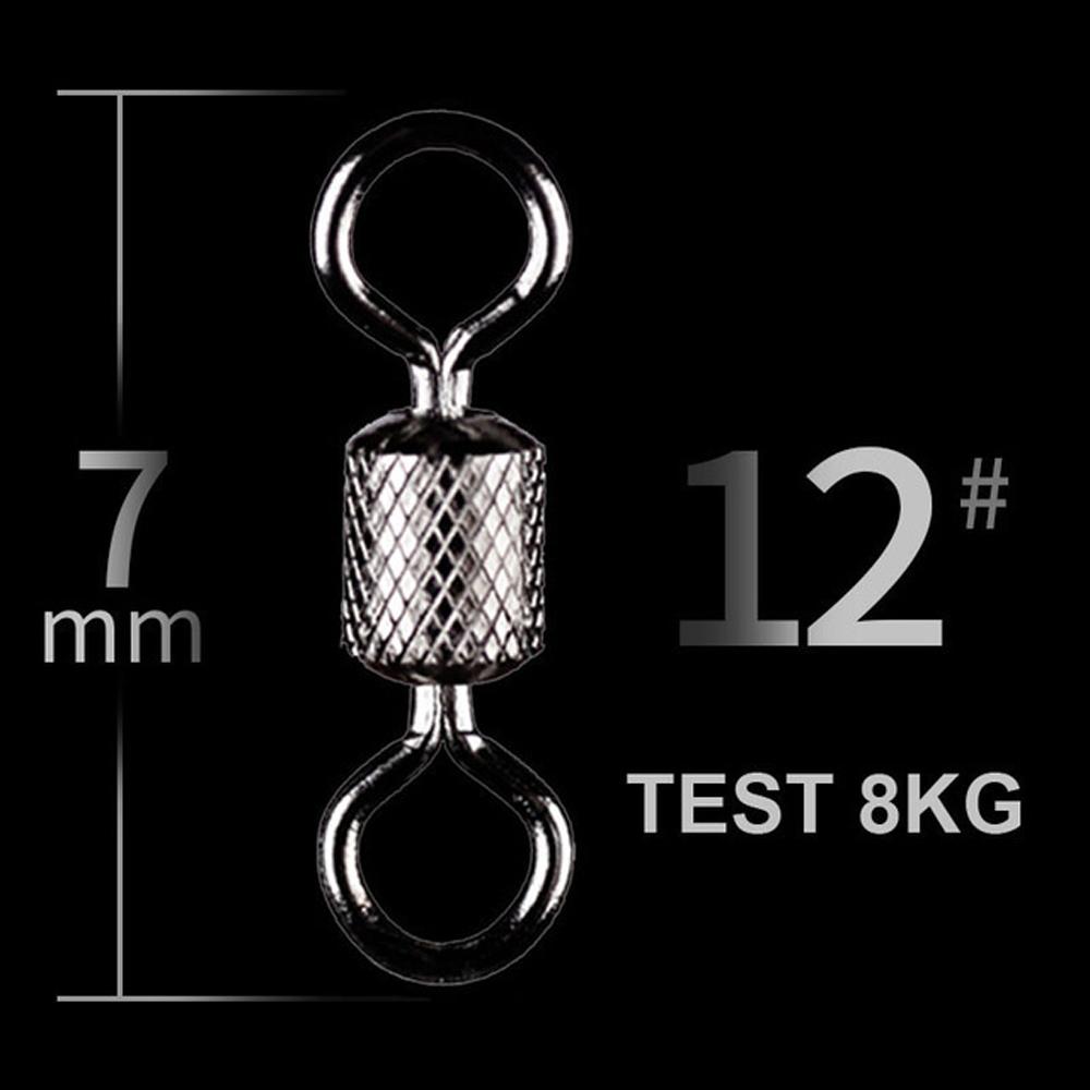 Rings Stainless Steel Ball Bearing Swivel Fishing Swivels Fishing Hook Connector Rolling Swivel