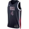 Curry Olympic Jersey Away Team USA Dream Team Sleeveless Basketball Shirt Unisex Tops Deep-Blue 201930-858