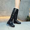 Winter Warm White Snow Boots 2024 Low Heels Shoes Women Knee High Boots Female Platform Plush Long Boats Mujer Black 34-43