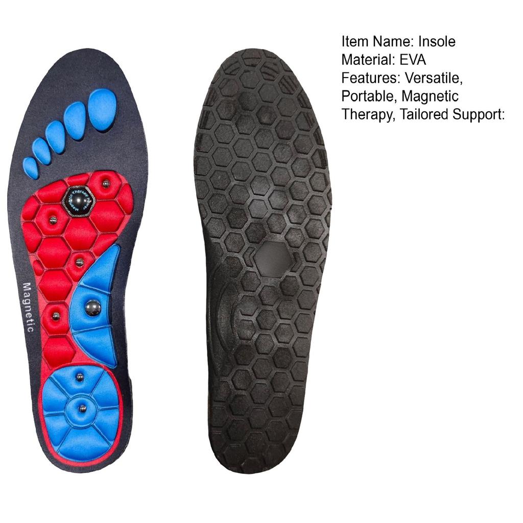 1 Pair Acupressure Foot Insoles for Men Women Orthopedic Gel Comfort Magnetic Shoe Inserts with Foot Magnets Magnetic Technology Arch Support Insole