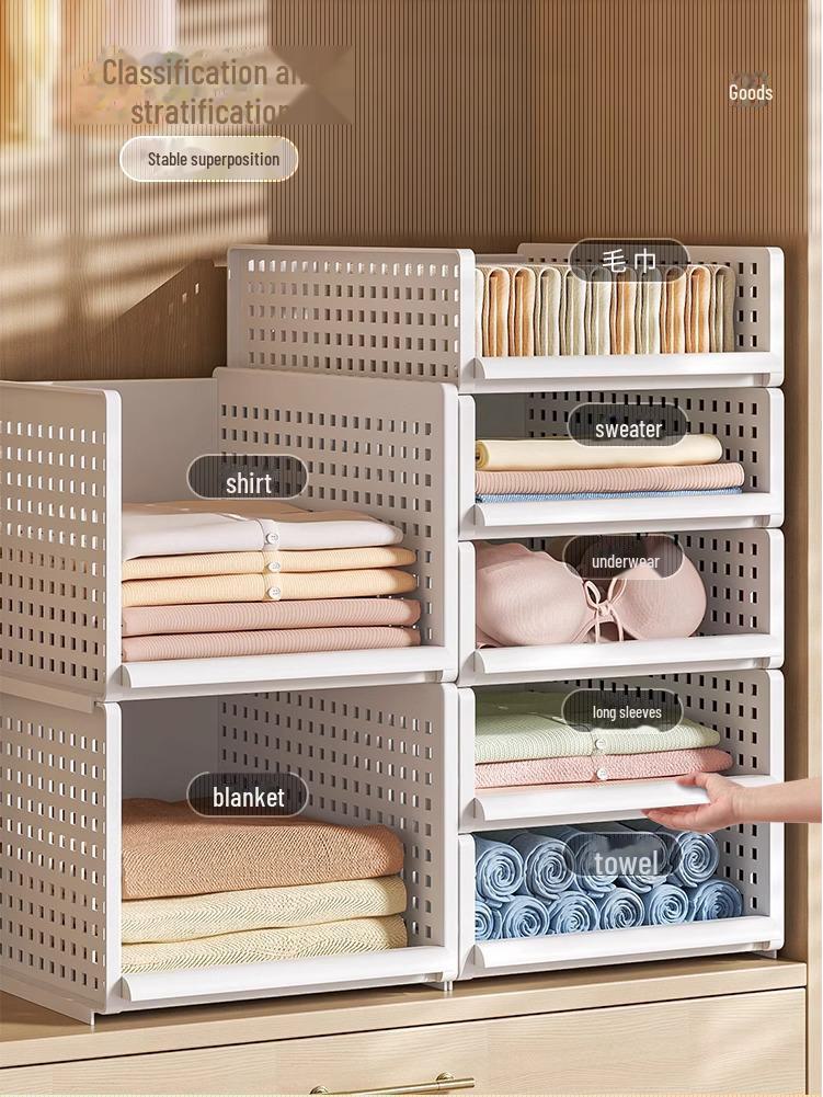 Wardrobe Partition Board: Adjustable Drawer-Style Clothes Organizer for Bedroom Storage