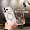 Luxury Glitter Bling For Magsafe Wireless Charge Circle Phone Case For iPhone11 12 13 14 15 16 17 Pro Max Plus 16e Clear Cover