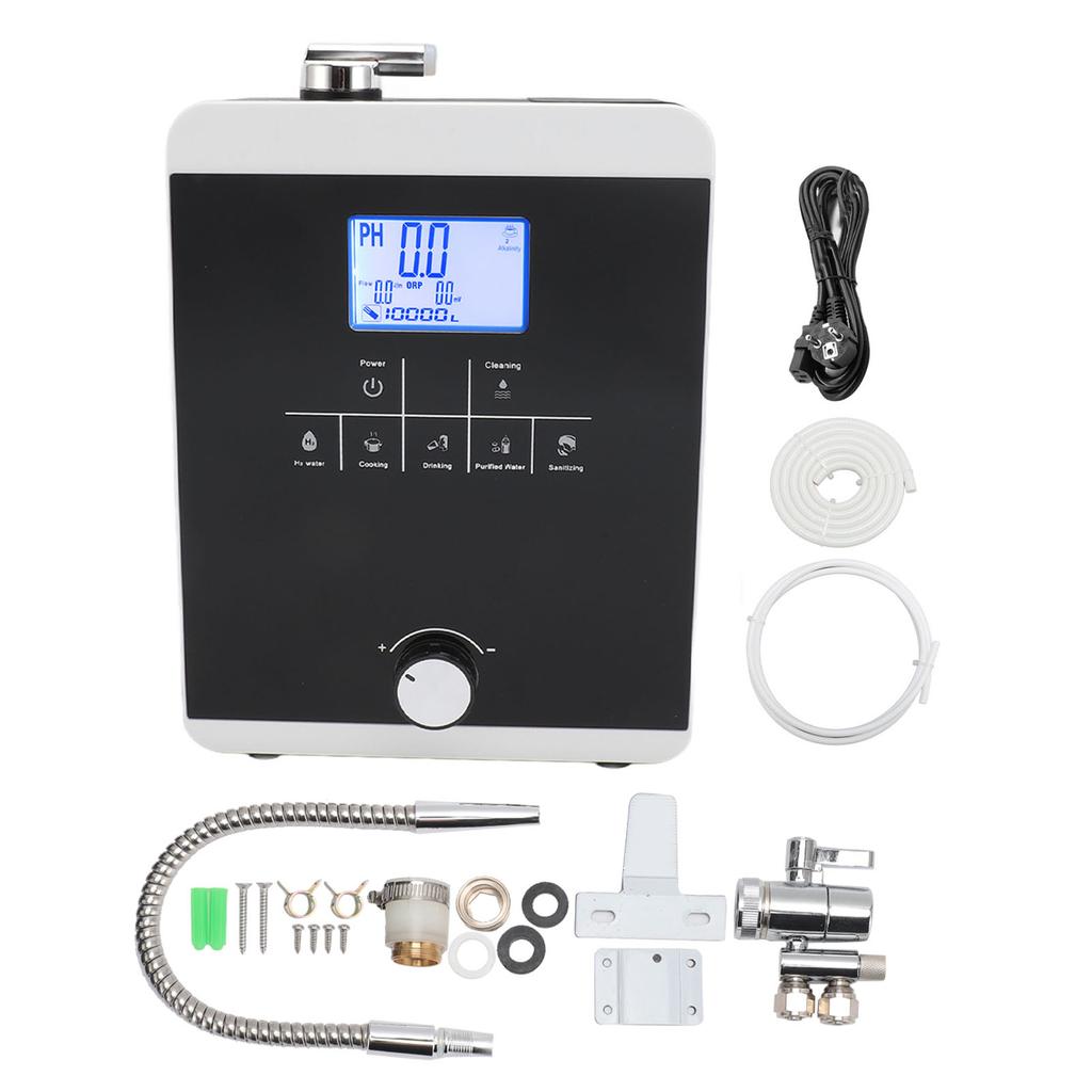 Alkaline Water Ionizer Machine 5 Settings 3.8 Inch Color LCD Display Hydrogen Rich Generator Wall