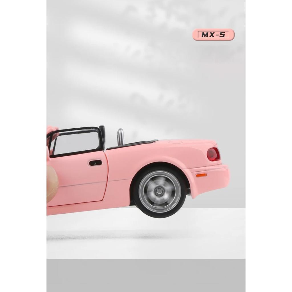 1/32 Mazda MX5 MX-5 Металлическая литая модель автомобиля Игрушка Звук и Свет Оттянуть Назад Детская Игрушка Коллекционные Предметы Подарок на День Рождения