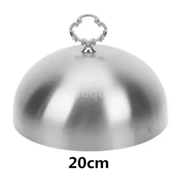 golden Cover Food Stainless Dome Lid Tent Protector Steak Serving tray For Melting Kitchen Metal Cheese Plate Cover Dish Basting