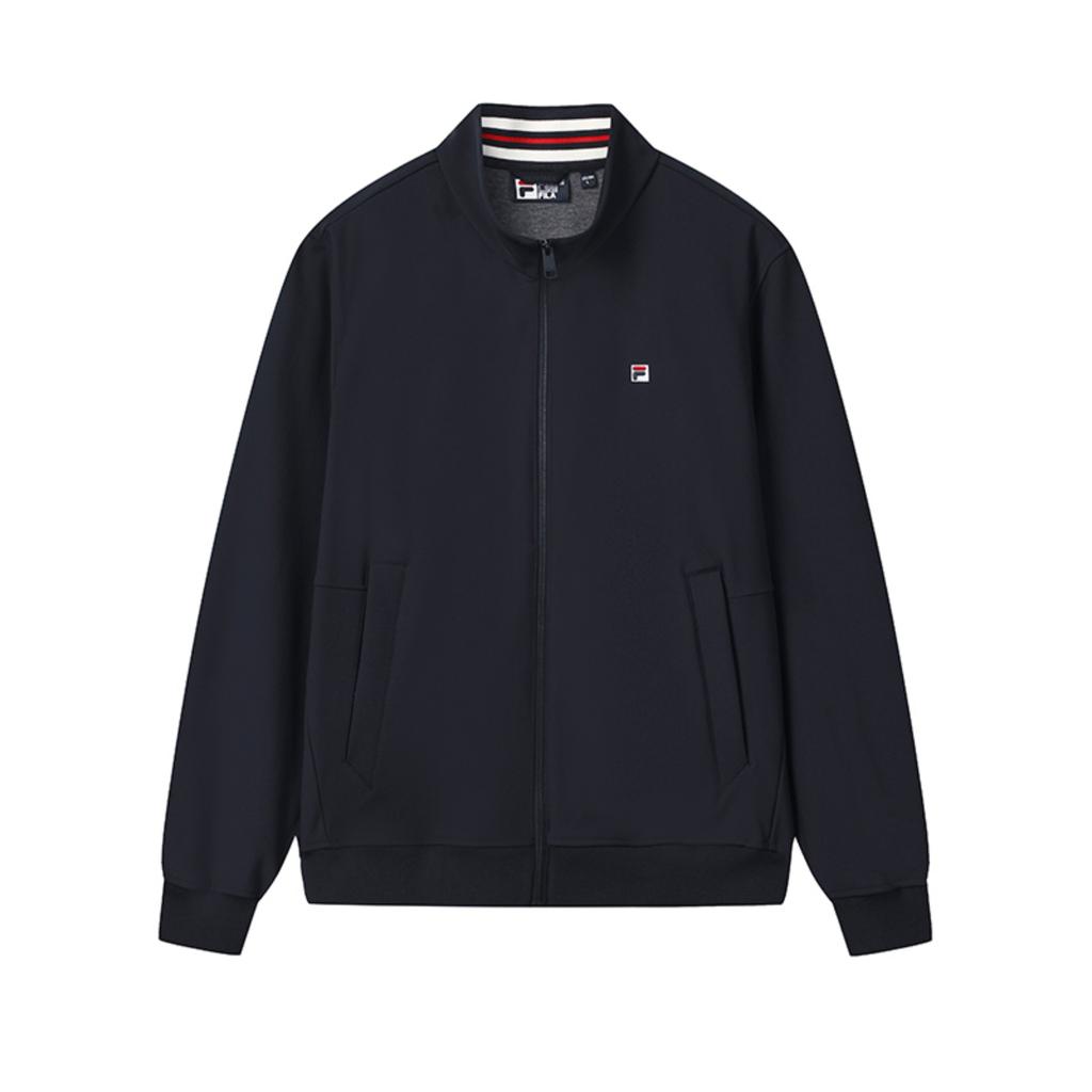 Fila Наследие Классический Простой Модный Удобный Универсальный Вязаный Жакет Мужские куртки Легендарный-Синий F11M548501FNV