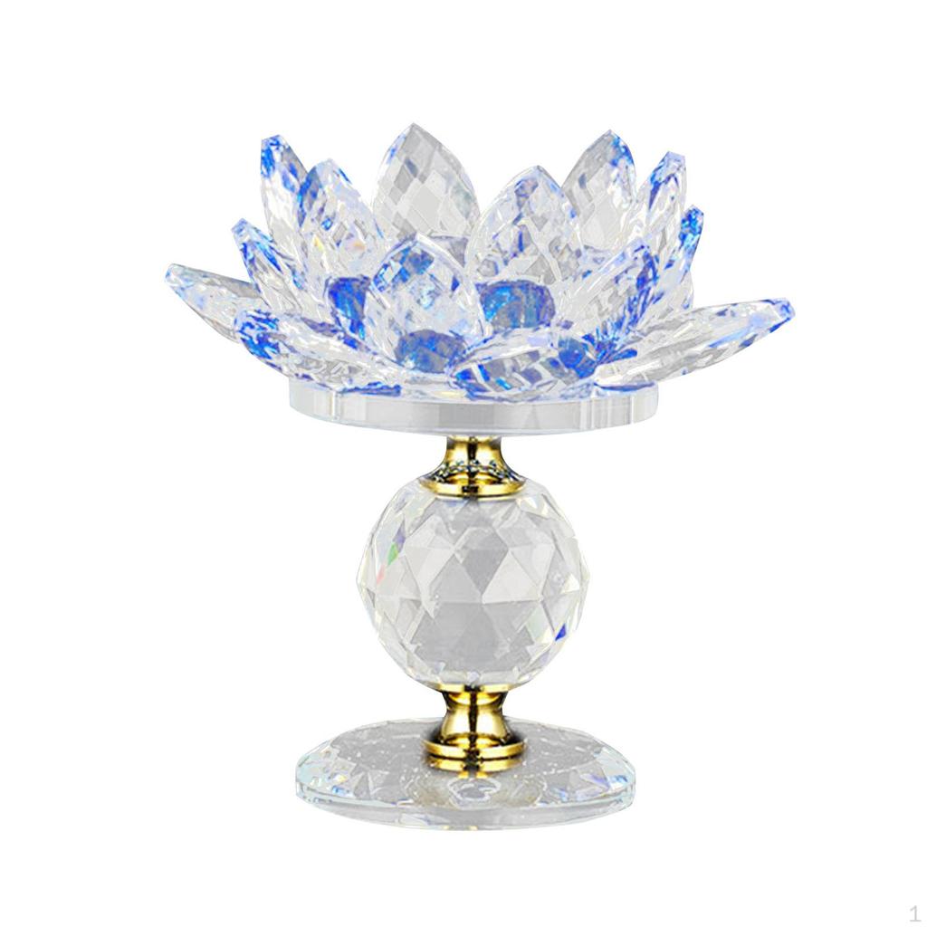 Стеклянный Подсвечник-Подставка для Чайной Свечи в Форме Лотоса Держатели для Восковых Свечей Подсвечник для