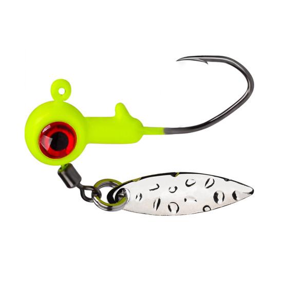 25 шт./кор. комплект рыболовных приманок с одним крючком, предотвращающий побег, имитация 3D рыбий глаз, набор джиг-головок для зимней рыбалки для краппи-панфиш, 1,4/1,6/3 г, рыболовный крючок