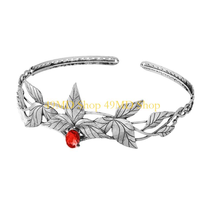 49MD Shinning Hair Hoop Ethnic Leaves Baroque Headband for Taking Photo