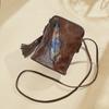 Retro Genuine Leather Mobile Phone Bag Versatile Soft Real Cowhide Women Small Shoulder & Crossbody Bags